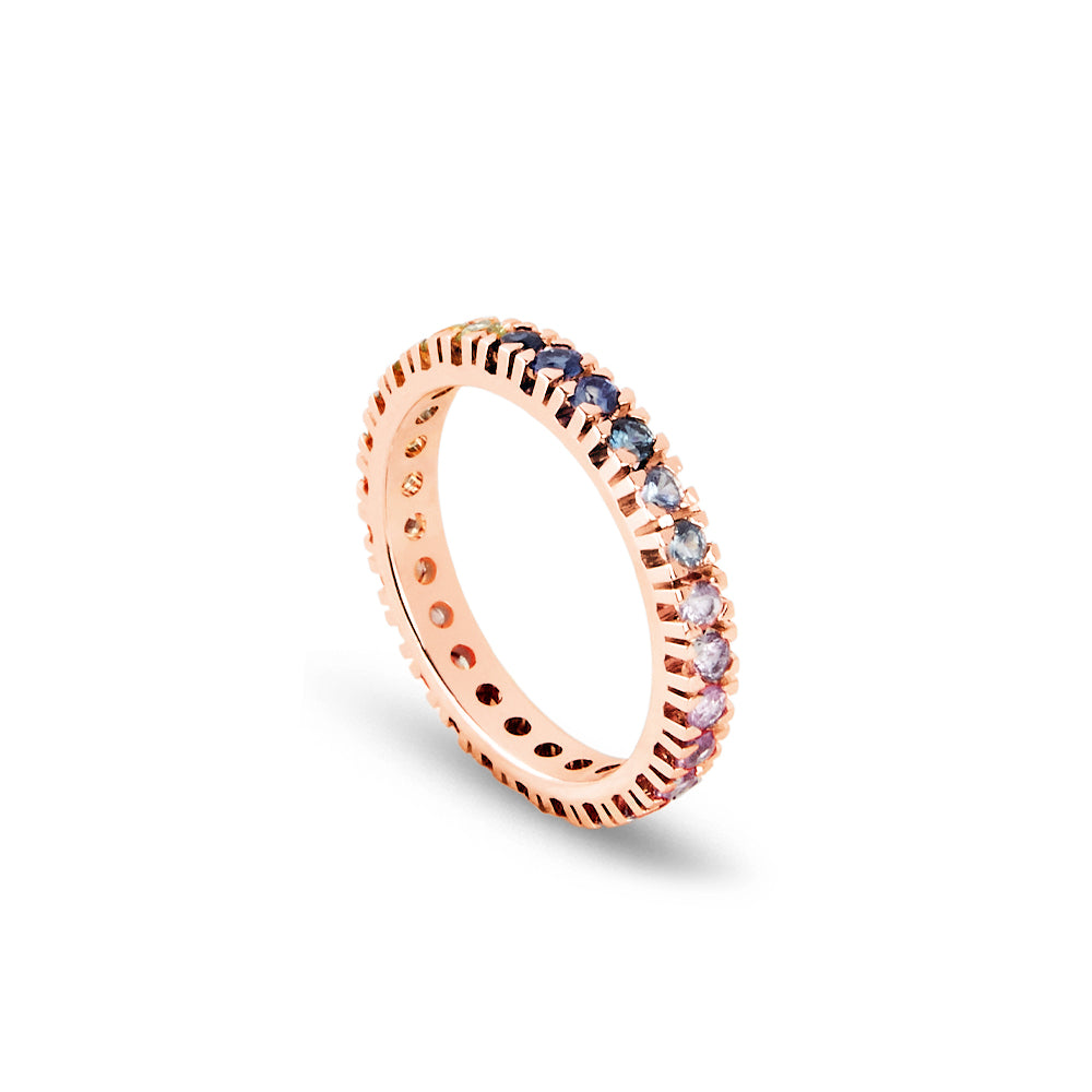 Anello Veretta Zaffiri Rainbow 1,42 ct