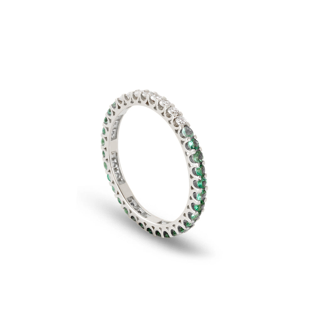 Anello Veretta Smeraldi Sfumati 0,65 ct