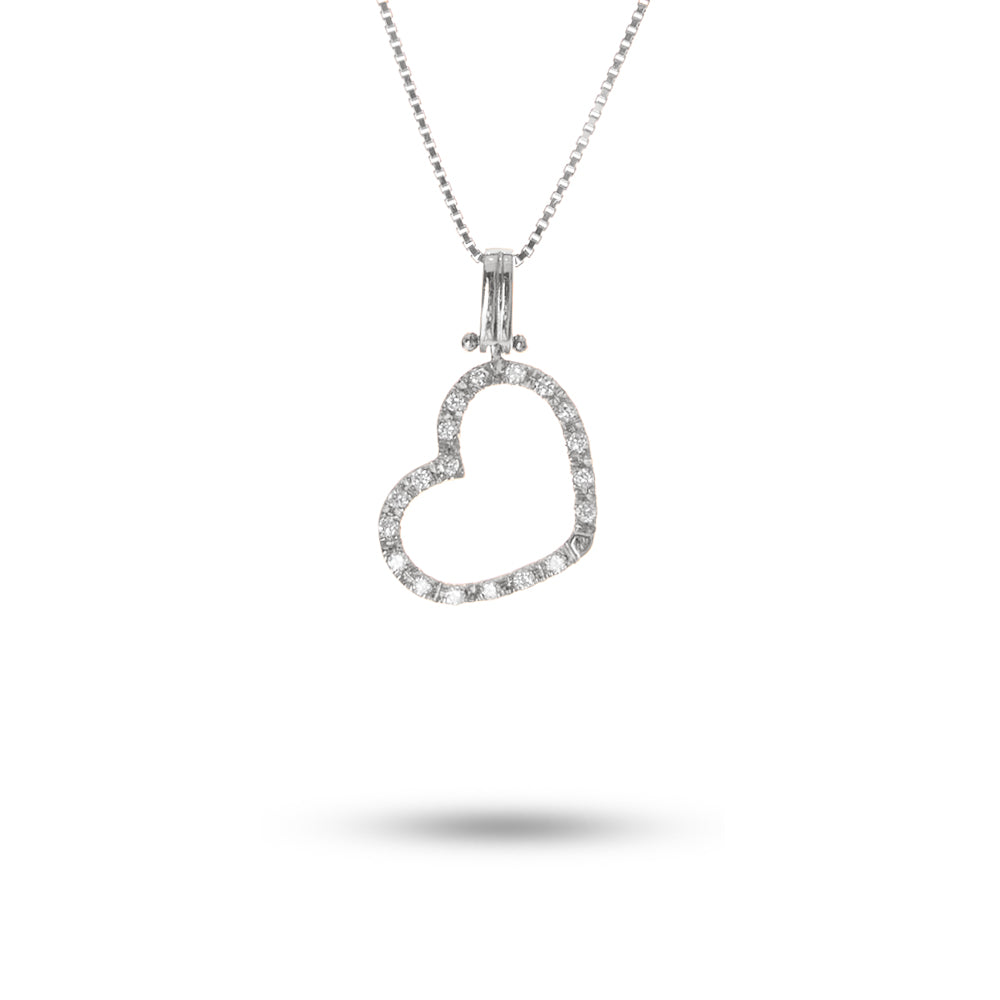 Ciondolo Cuore Contorno 0,07 ct