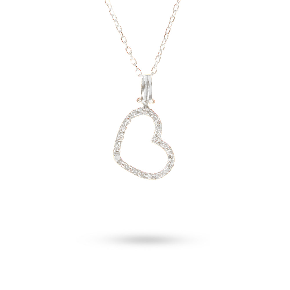 Ciondolo Cuore Contorno 0,068 ct