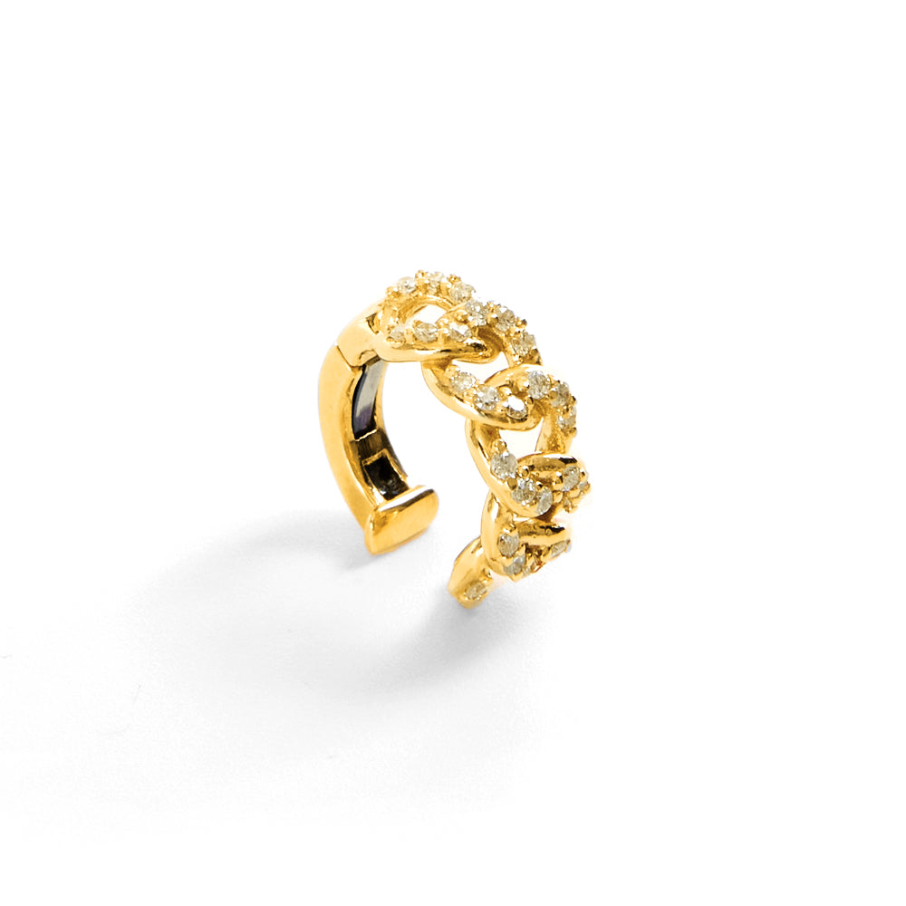 Orecchini Ear Cuff Groumette rosa 0,24 ct