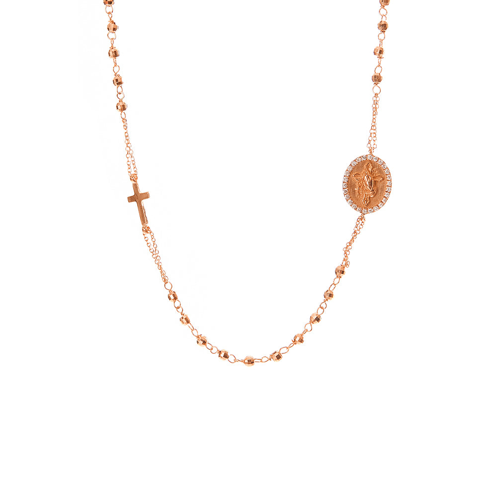 Collana rosario 0,12 ct