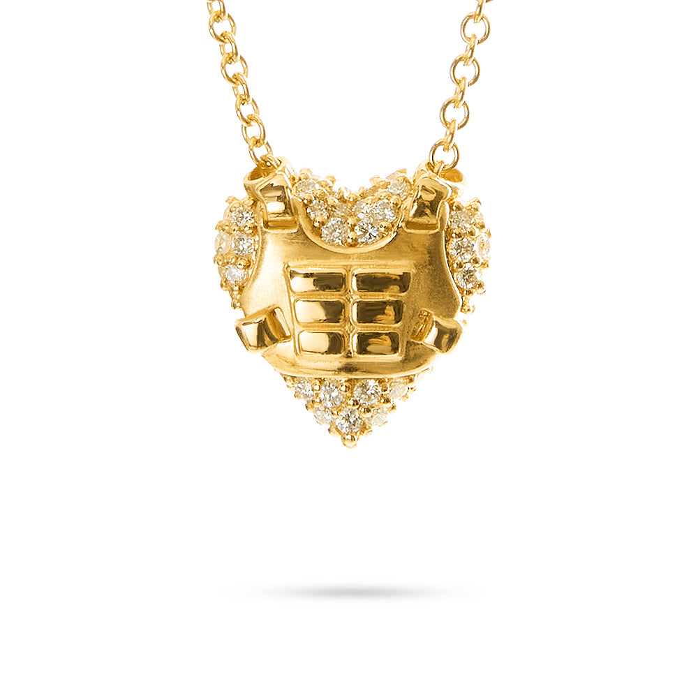 Collana Cuore Scudo 0,35 ct