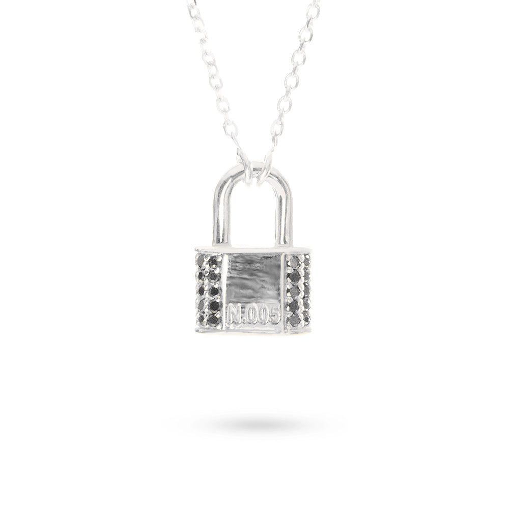 Collana Ciondolo Catenaccio Black 0,22 ct