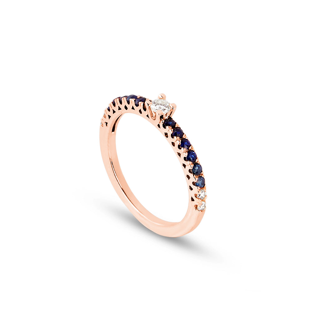 Anello Veretta Zaffiri 0,49 ct