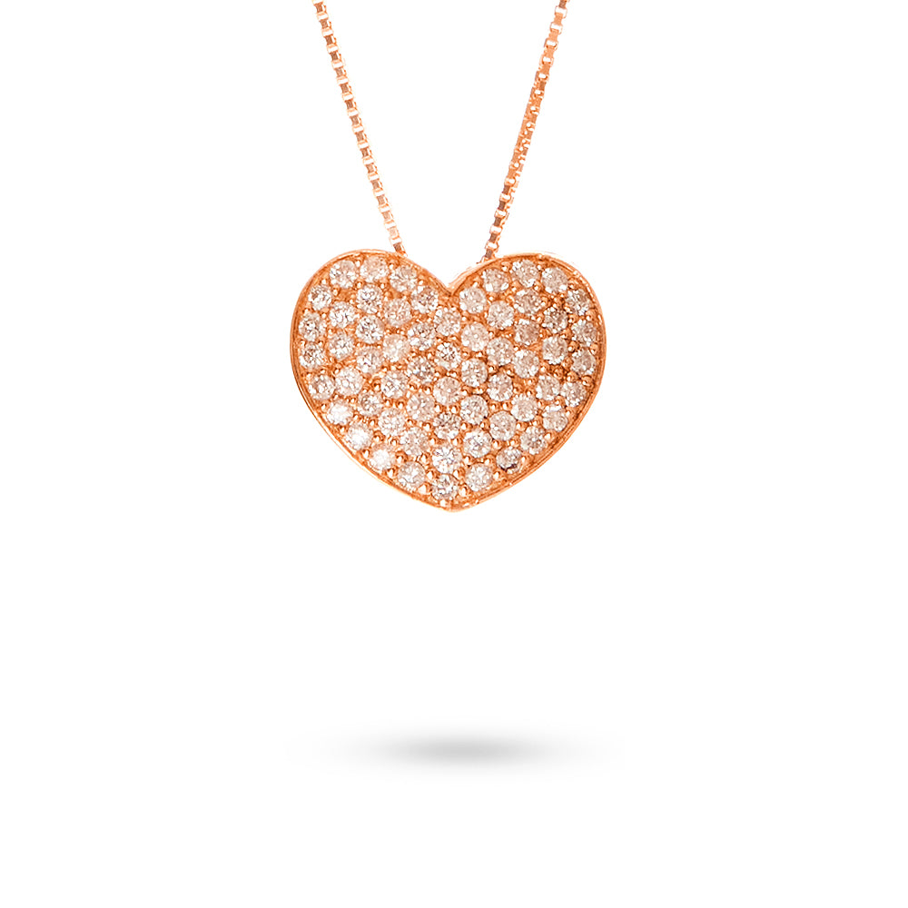 Ciondolo Cuore pavè 0,36 ct