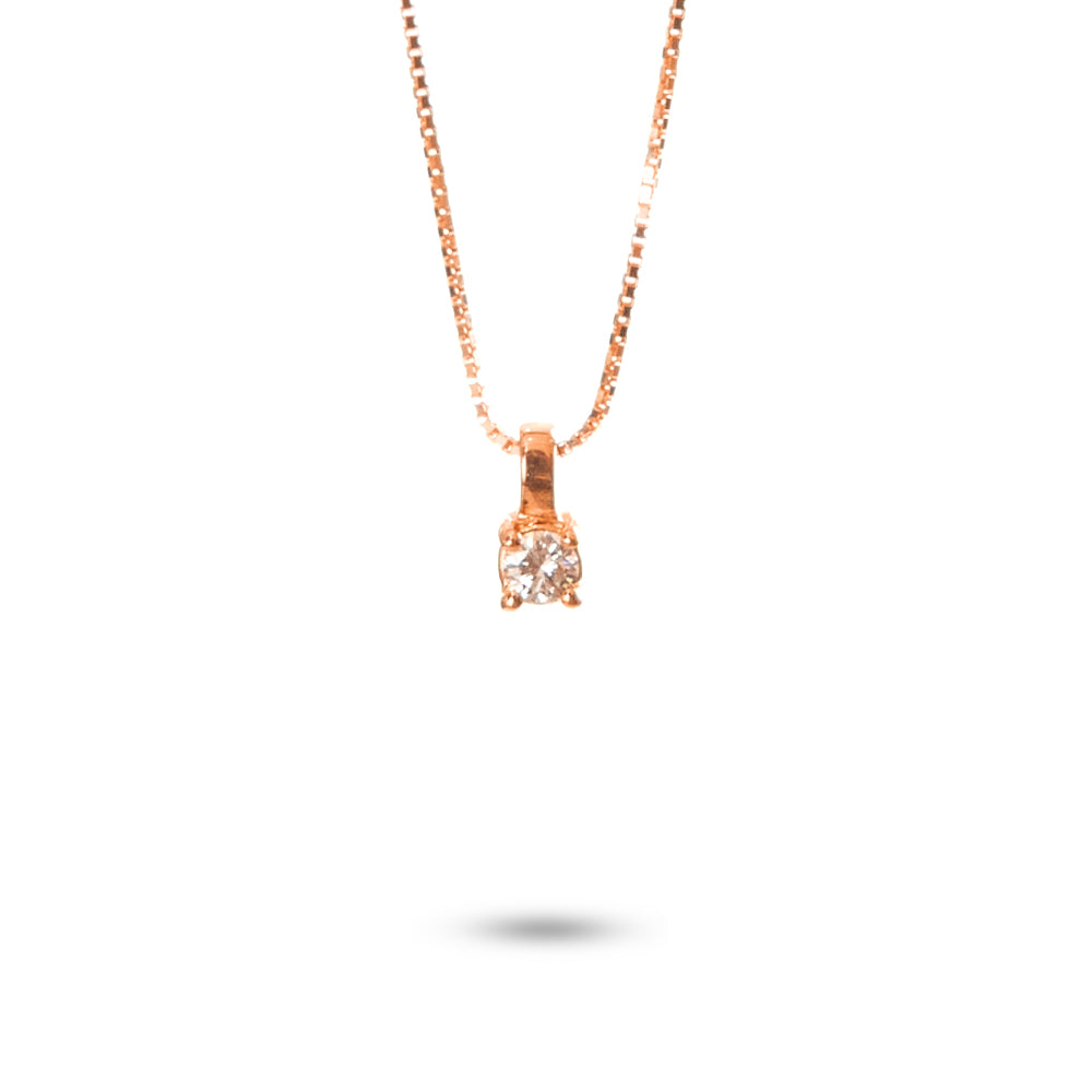 Collana Punto Luce a Filo parure 0,05 ct