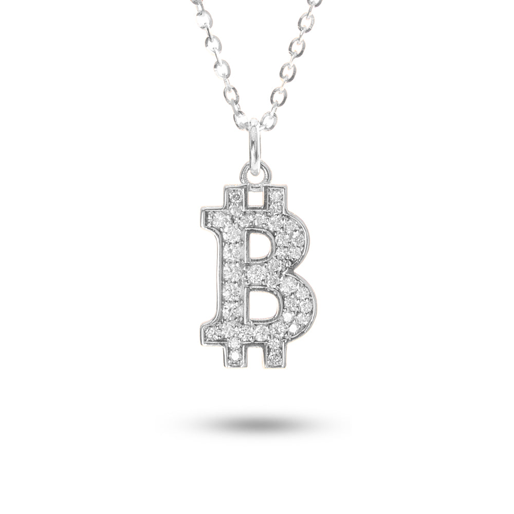 Pendente Bitcoin Rosa 0,31 ct