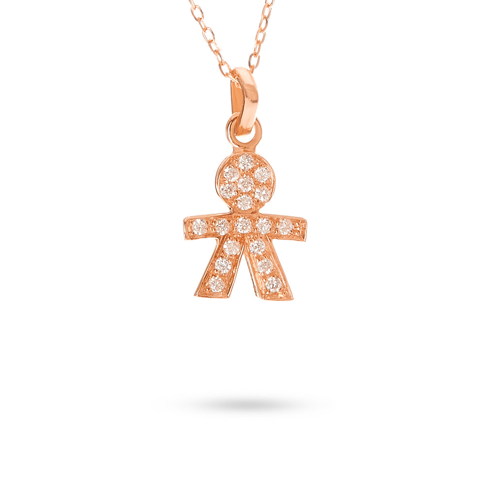 Collana Ciondolo Bambino 0,13 ct