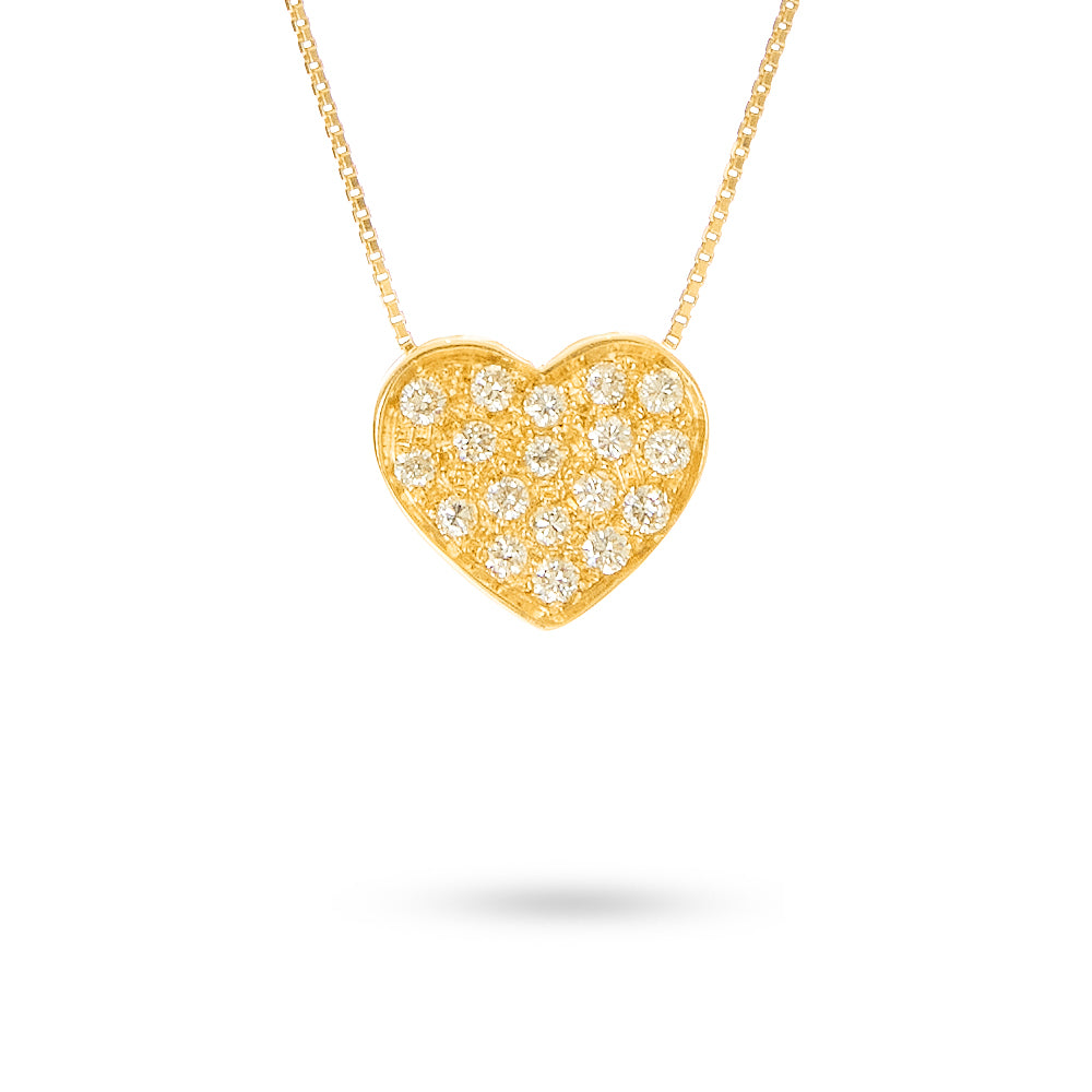 Ciondolo Cuore pavè 0,179 ct