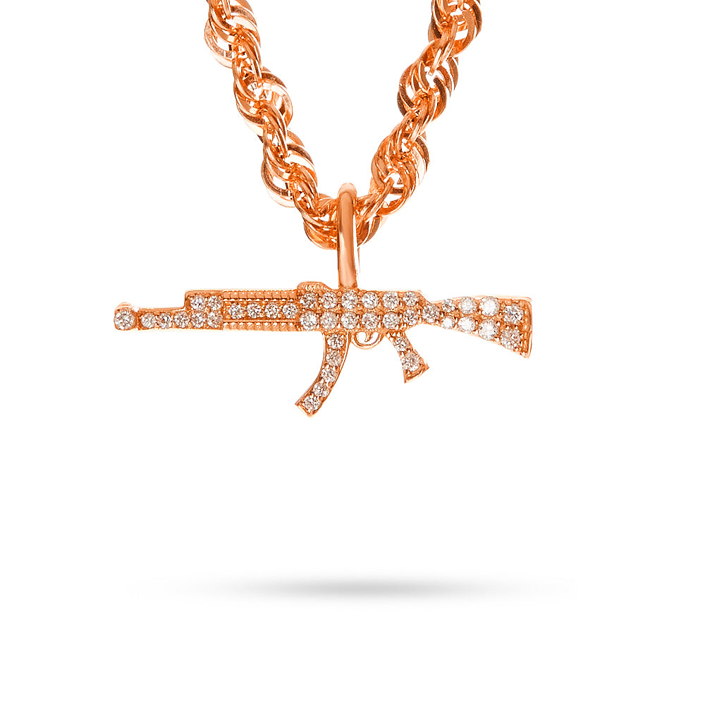 Collana Ciondolo Mitra Oro Giallo 0,19 ct