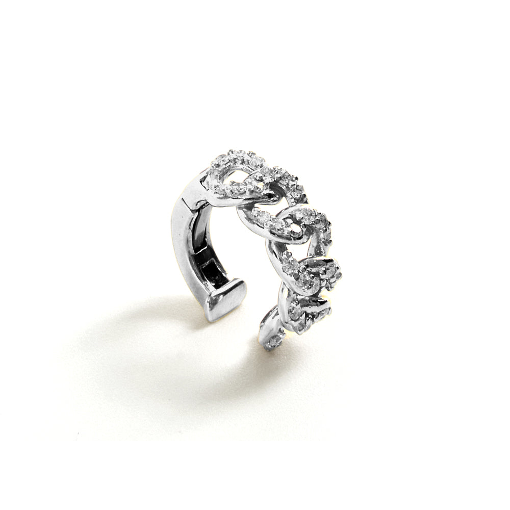 Orecchini Ear Cuff Groumette giallo 0,25 ct