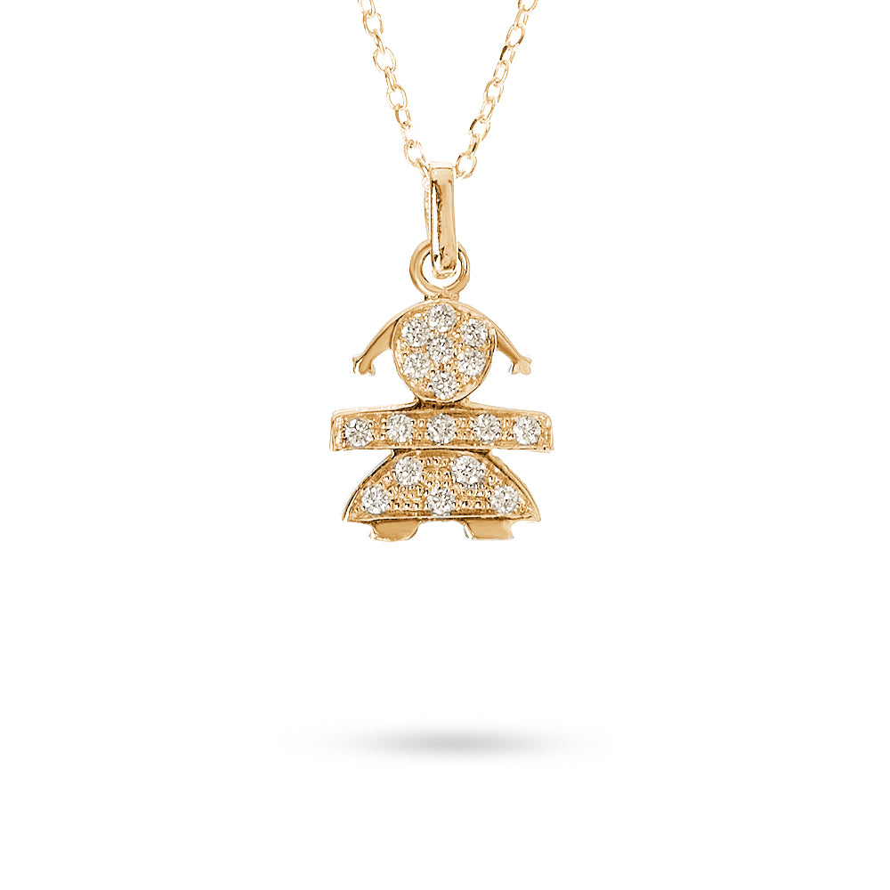 Collana Ciondolo Bambina 0,13 ct