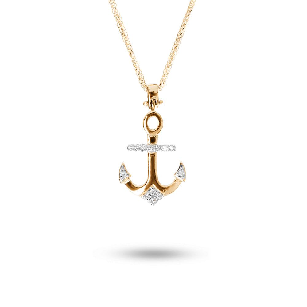 Collana Ciondolo Ancora 0,05 ct