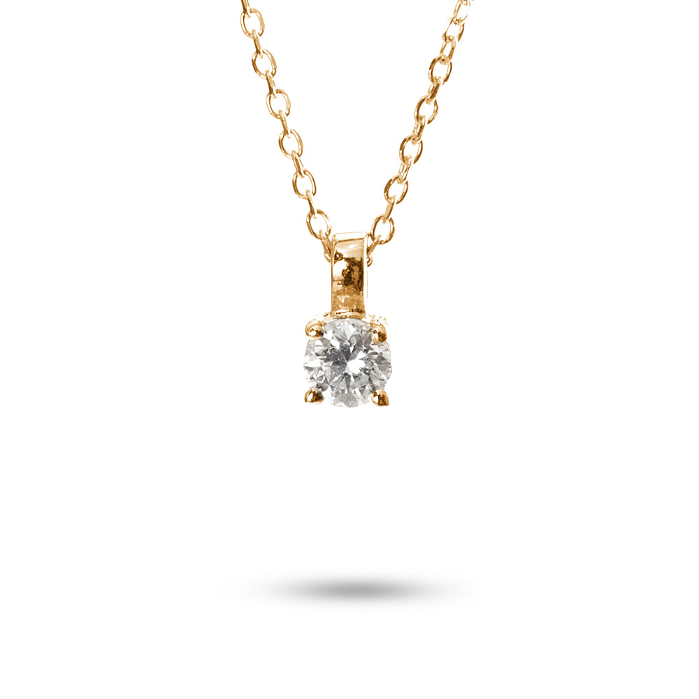 Collana Punto Luce a Filo parure 0,19 ct