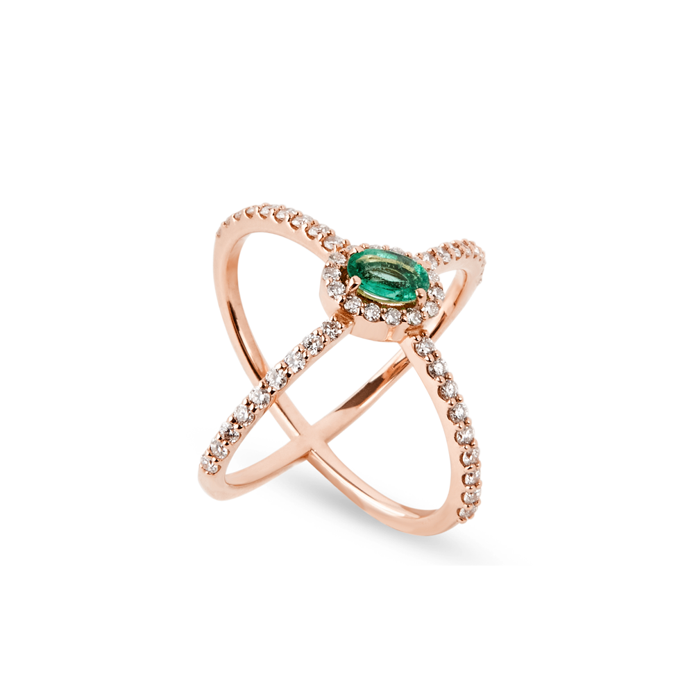 Anello Daisy Emerald 1,03 ct