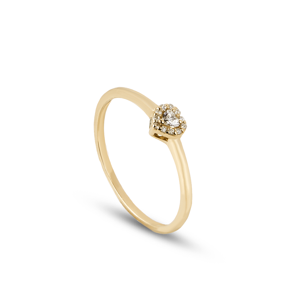Anello Diamante Cuore Parure 0,09 ct
