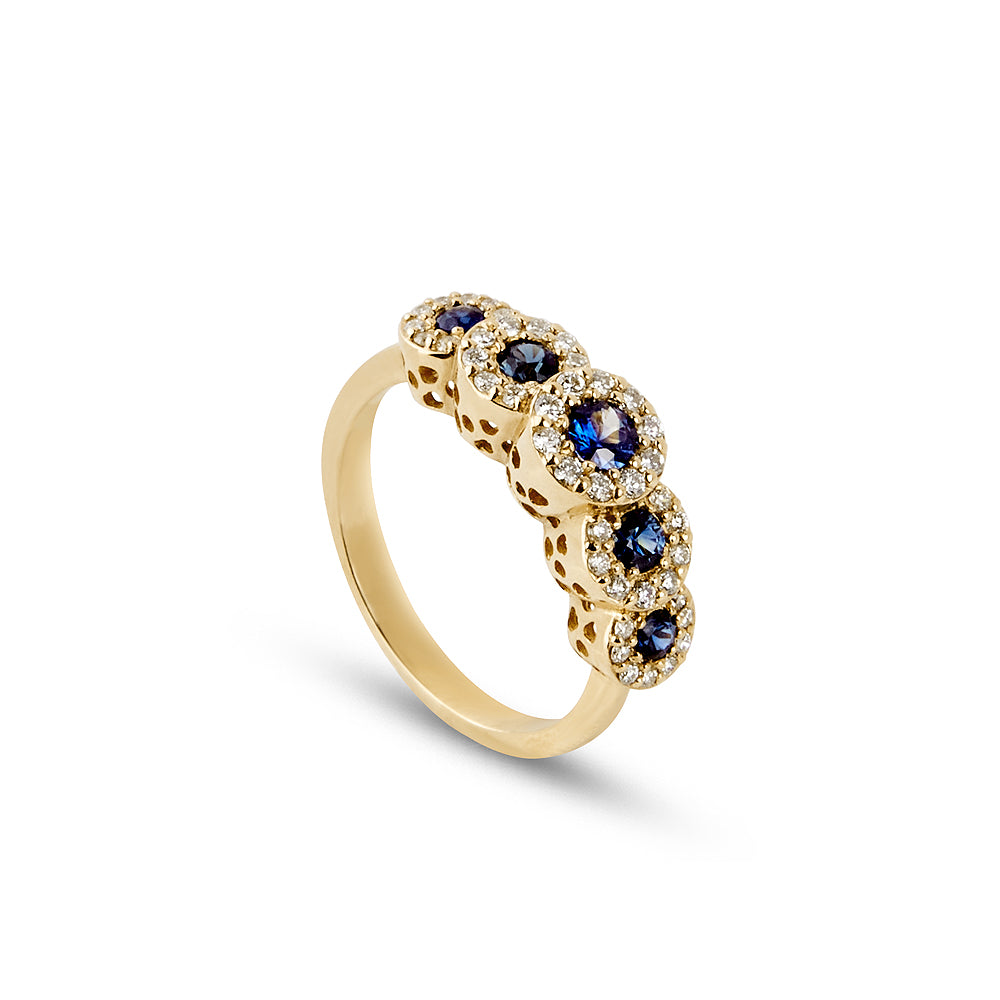 Anello Veretta Zaffiri 0,98 ct