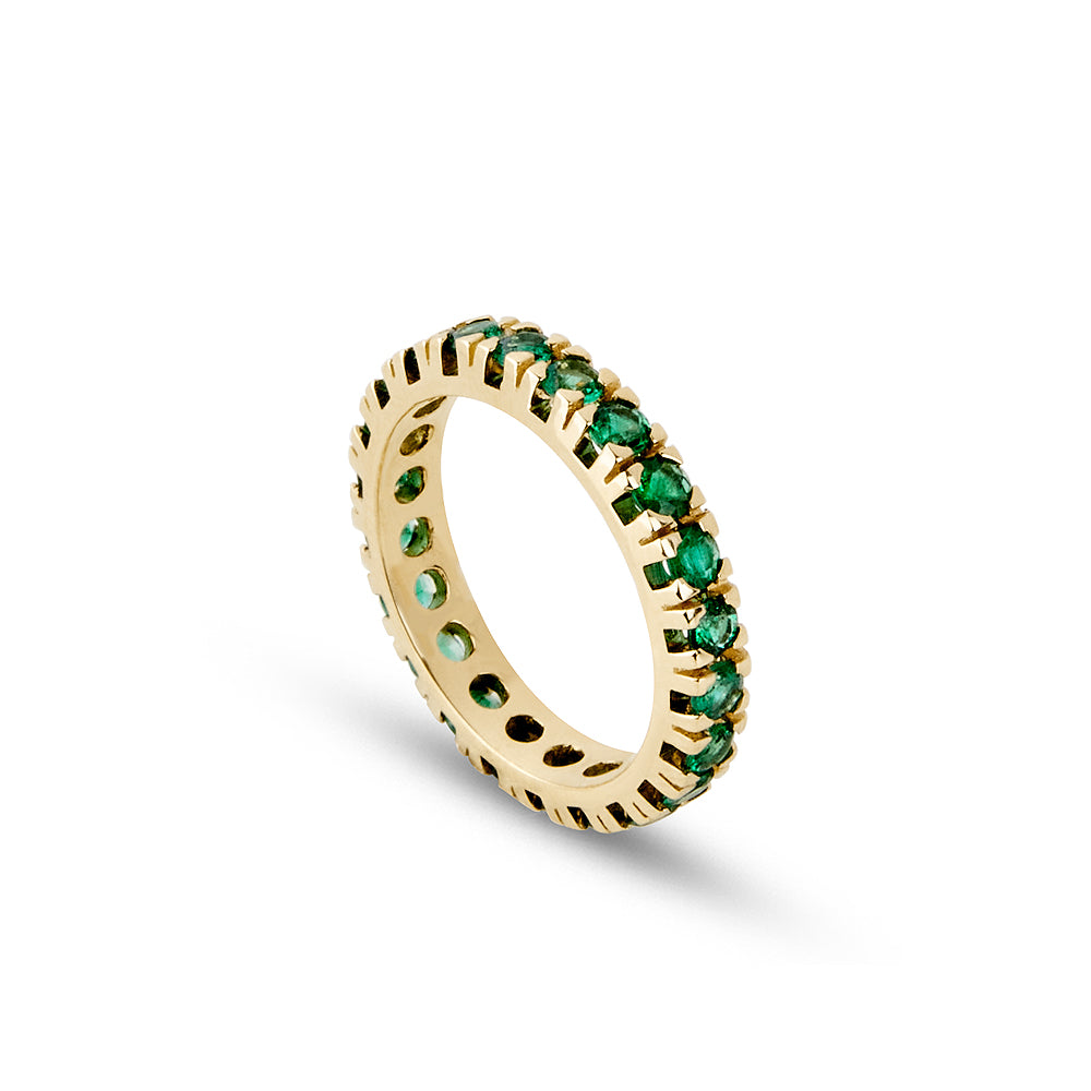 Anello Veretta Smeraldi 1,32 ct