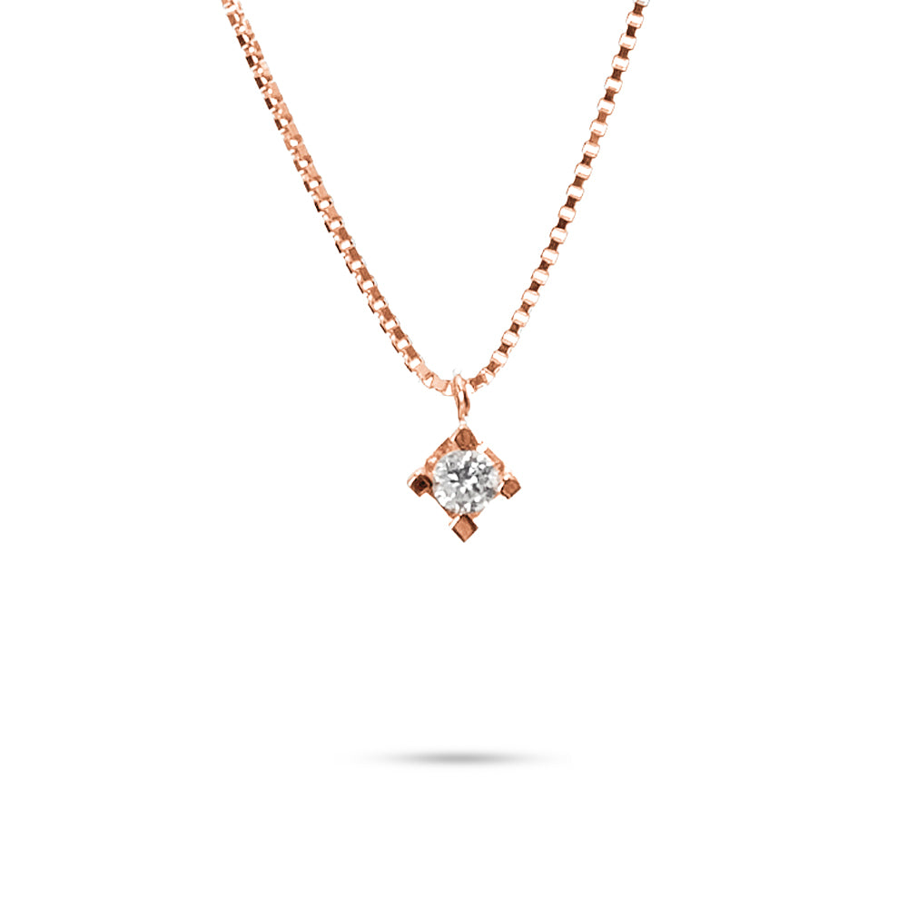 Collana Punto Luce Tornito parure 0,03 ct
