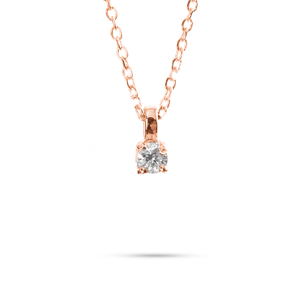Collana Punto Luce a Filo parure 0,07 ct