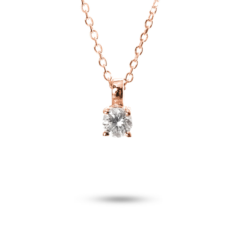 Collana Punto Luce a Filo parure 0,19 ct
