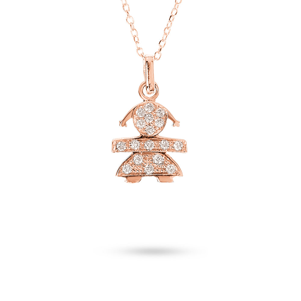 Collana Ciondolo Bambina 0,13 ct