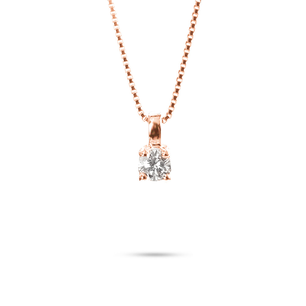 Collana Punto Luce a Filo parure 0,10 ct
