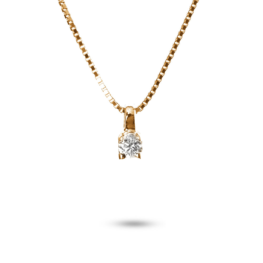 Collana Punto Luce a Filo parure 0,04 ct
