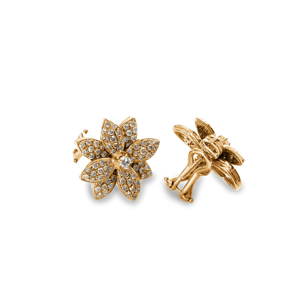 Orecchini Diamonds Flowers 1,50 ct