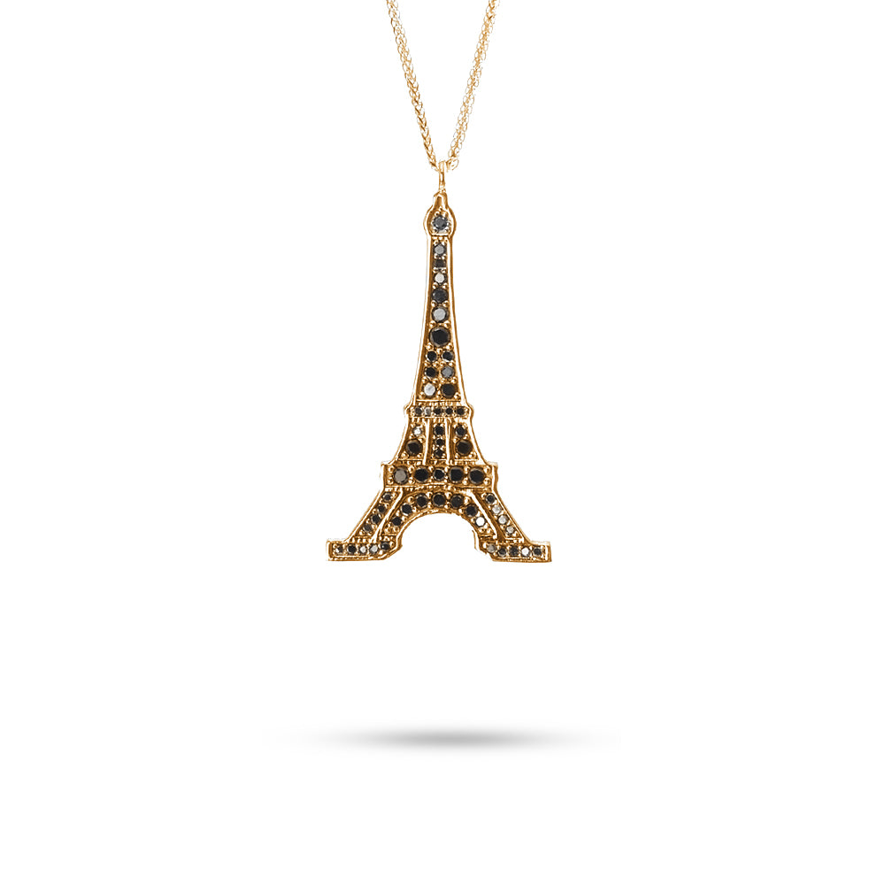 Collana Ciondolo Torre Eiffel 0,44 ct