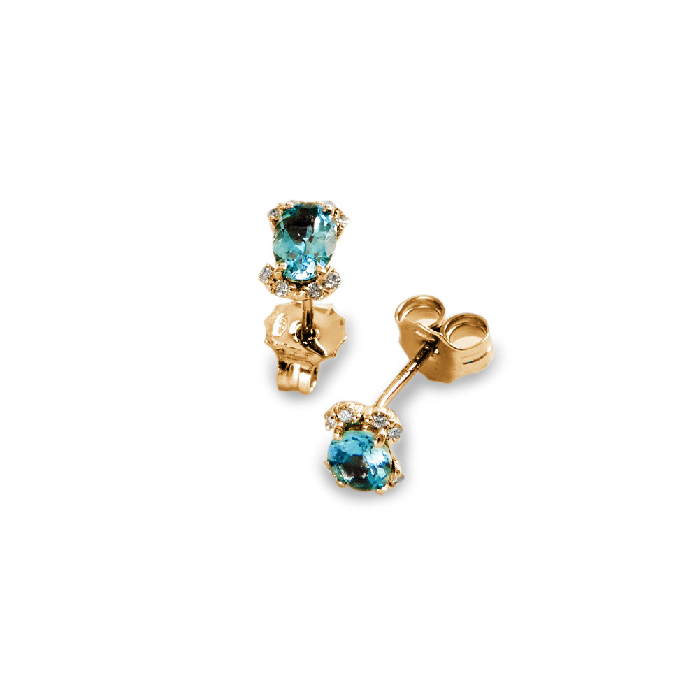 Orecchini Acquamarina Ovale Parure 0,77 ct