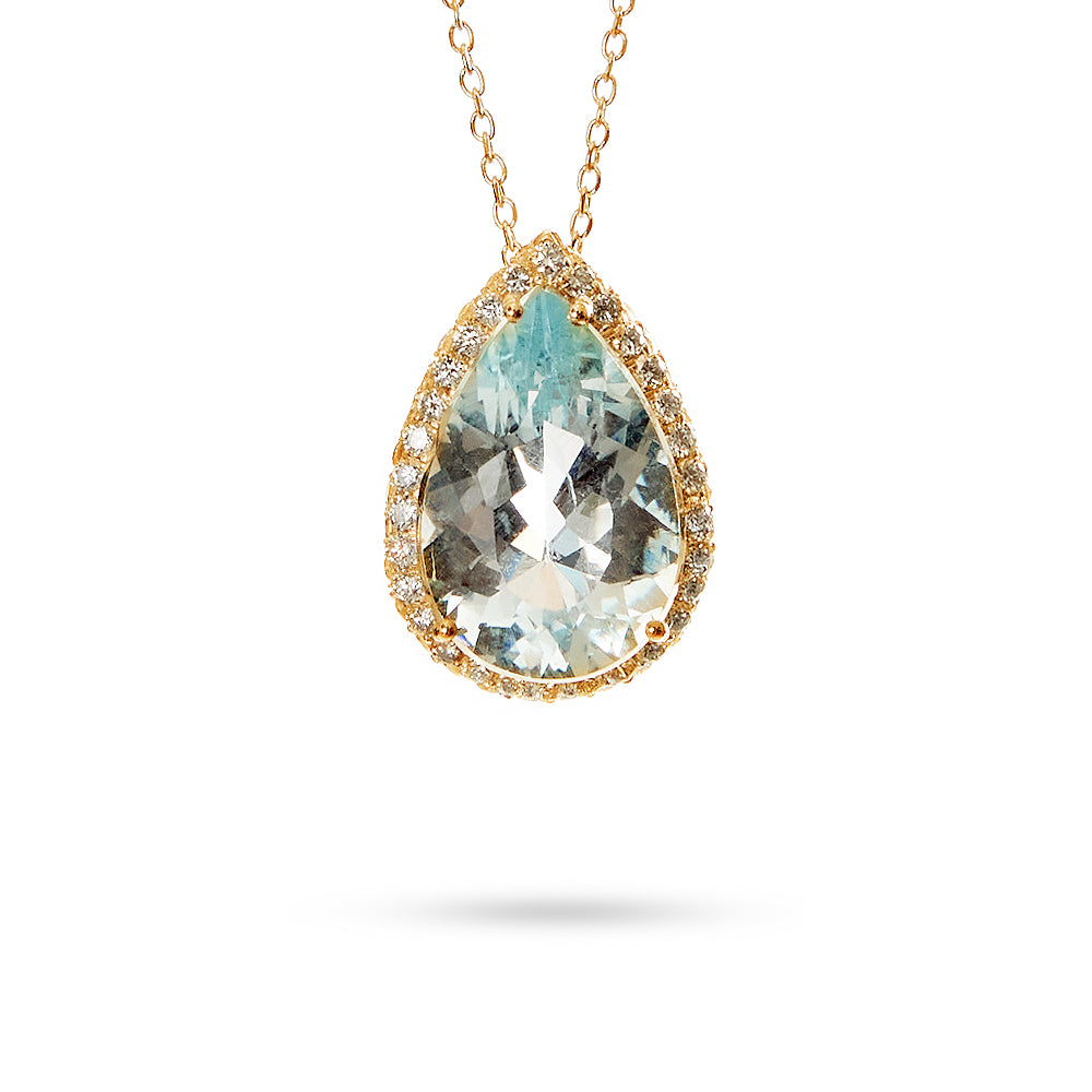 Pendente Acquamarina Goccia Parure 5,20 ct