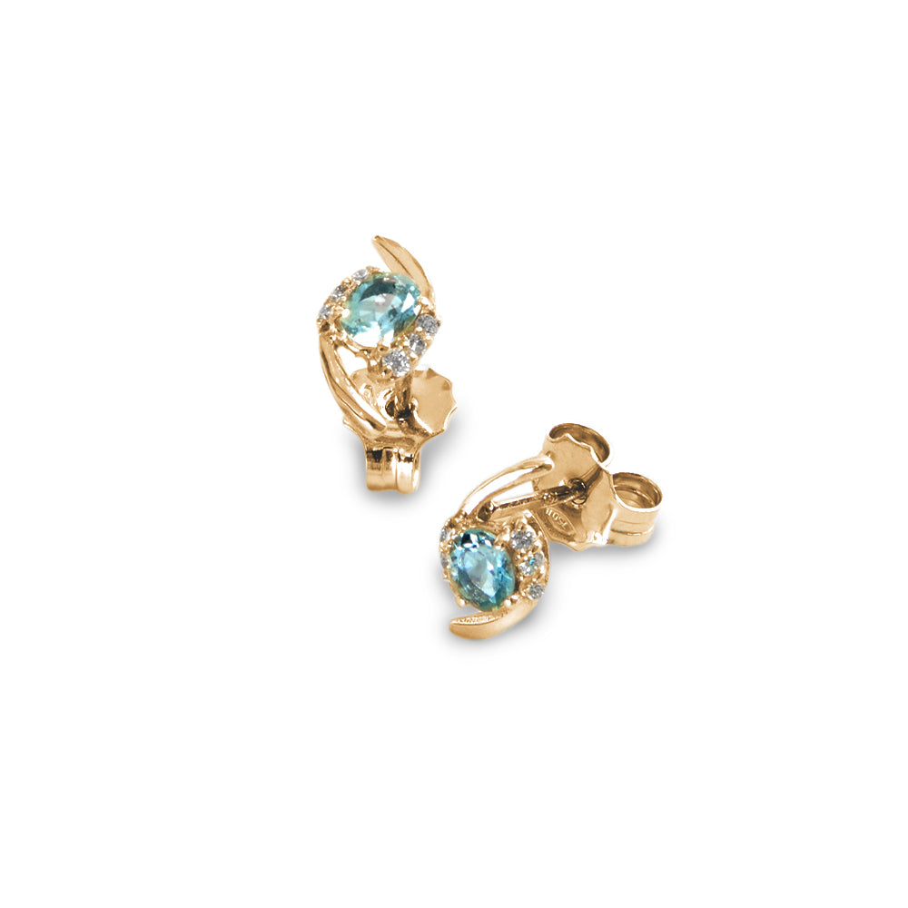 Orecchini Acquamarina Ovale Parure 0,37 ct