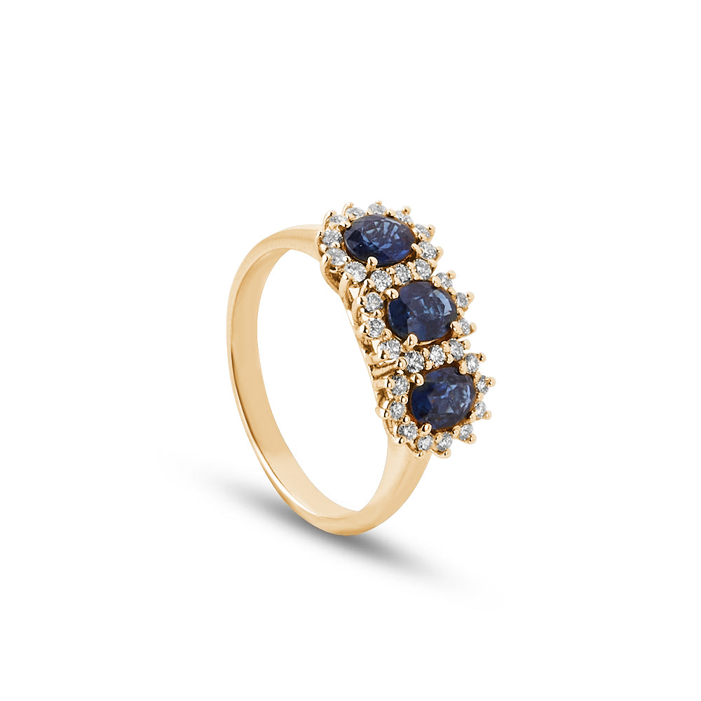 Anello Trilogy Zaffiri 1,50 ct