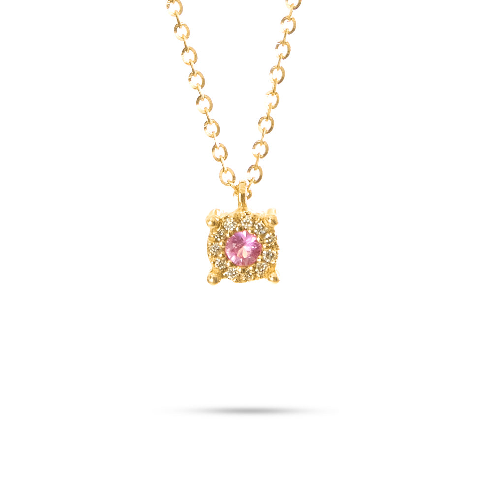 Ciondolo Zaffiro Rosa Parure 0,10 ct