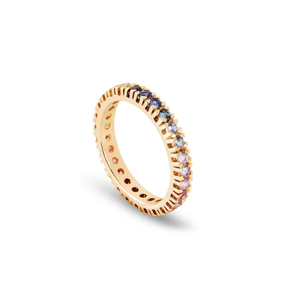 Anello Veretta Zaffiri Rainbow 1,42 ct