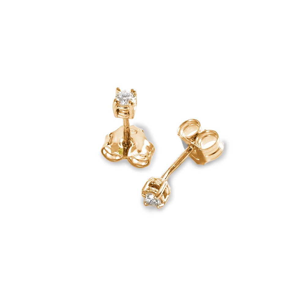Orecchini Punto Luce a Filo parure 0,13 ct