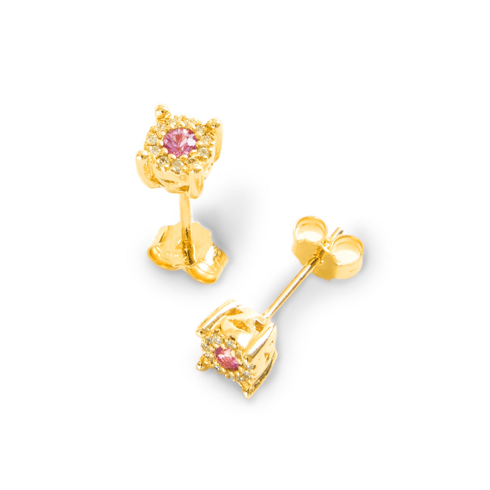 Orecchini Zaffiro Rosa 0,23 Parure ct
