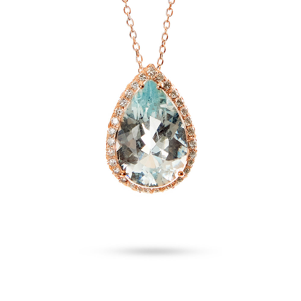 Pendente Acquamarina Goccia Parure 5,20 ct