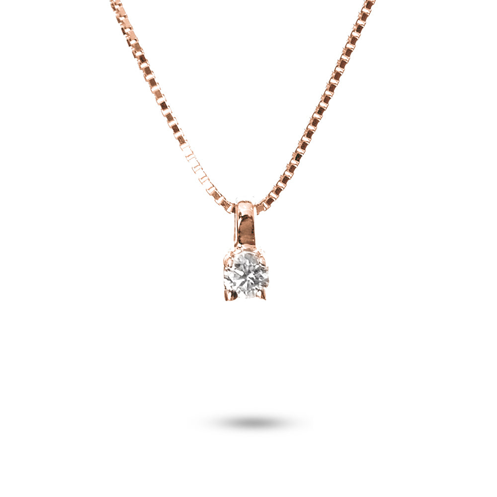 Collana Punto Luce a Filo parure 0,04 ct