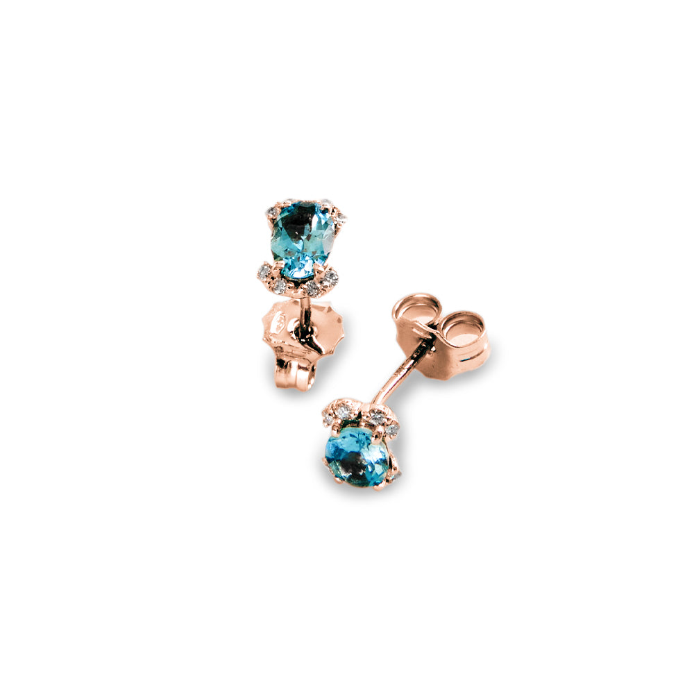 Orecchini Acquamarina Ovale Parure 0,77 ct