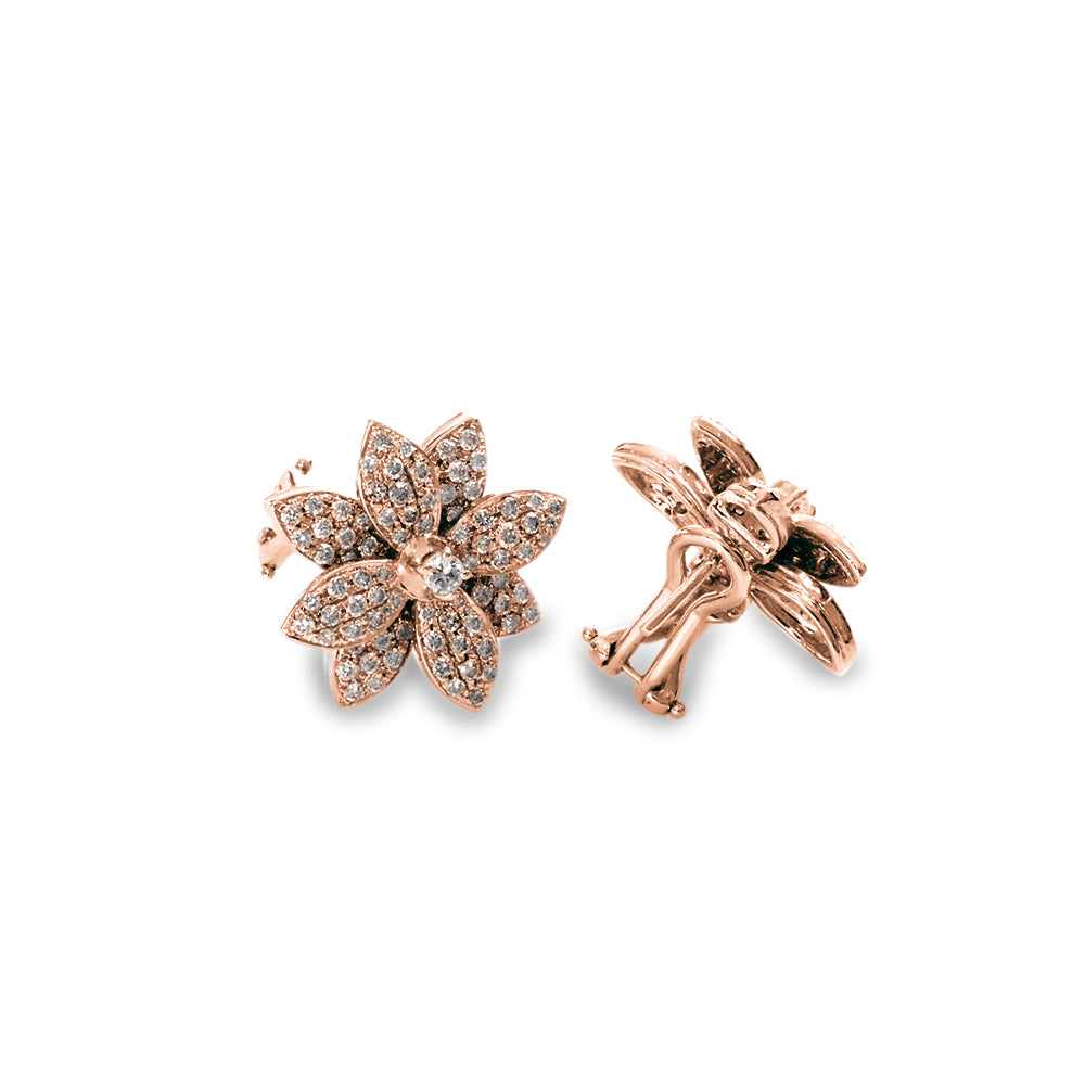 Orecchini Diamonds Flowers 1,50 ct