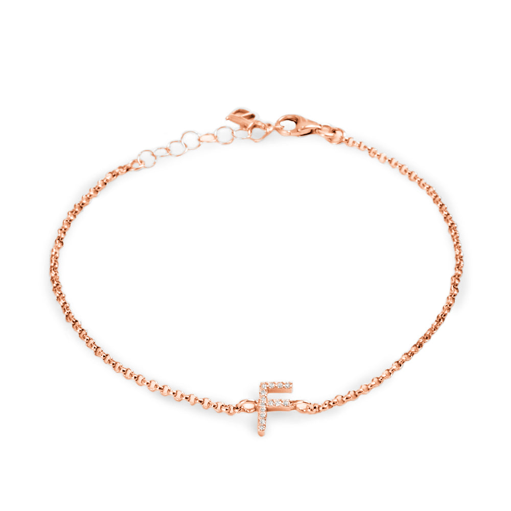 Bracciale Lettera F Parure 0,06 ct