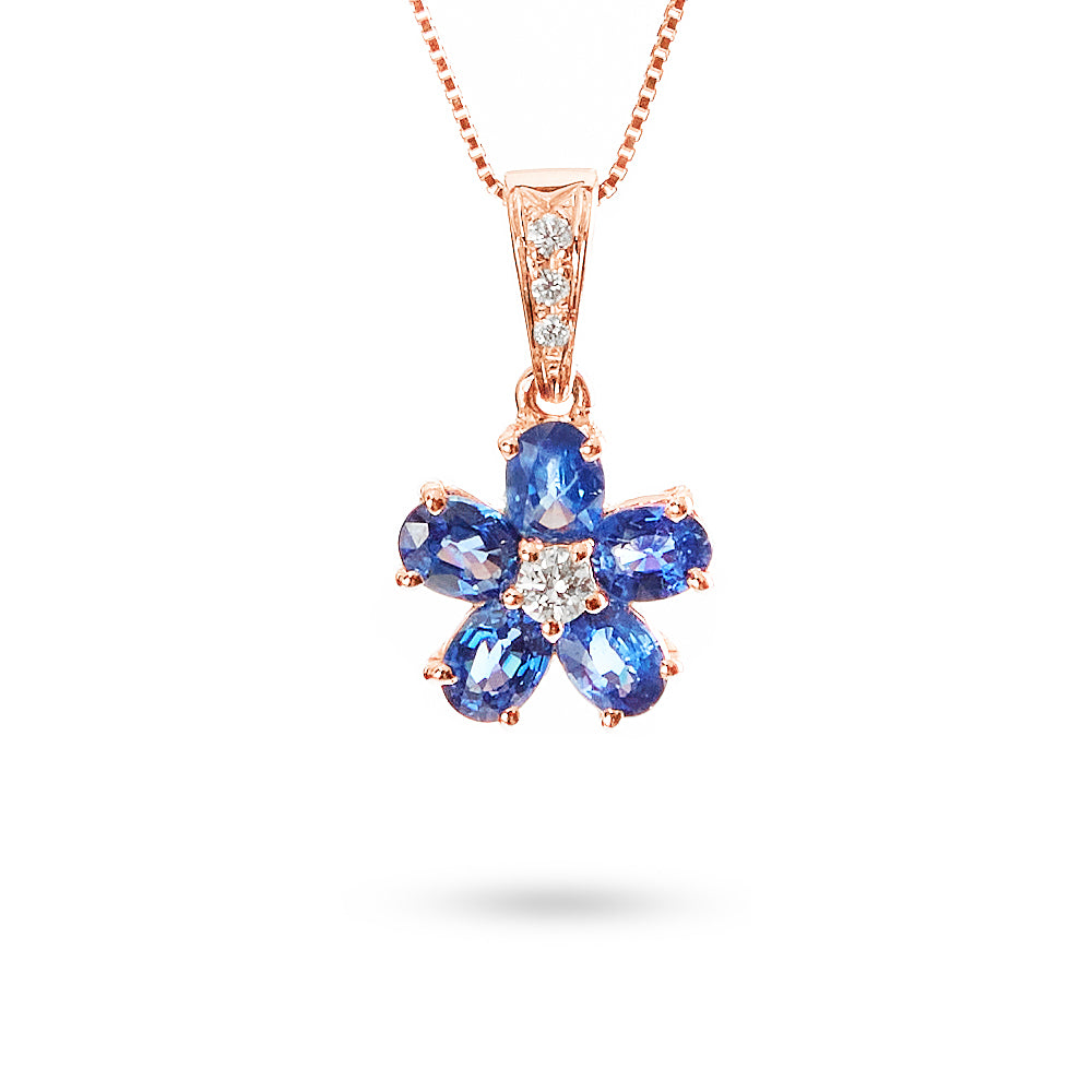 Pendente Fiore Zaffiri 0,97 ct