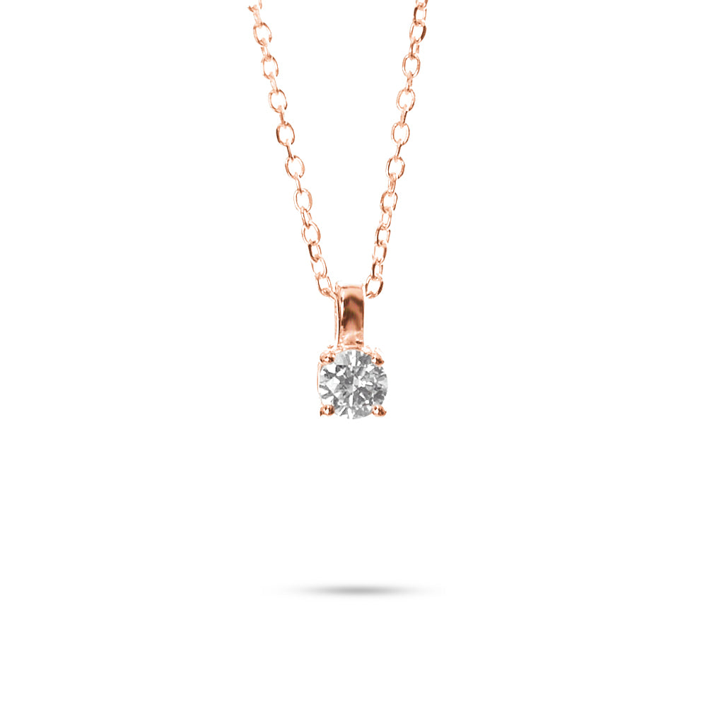 Collana Punto Luce a Filo parure 0,15 ct