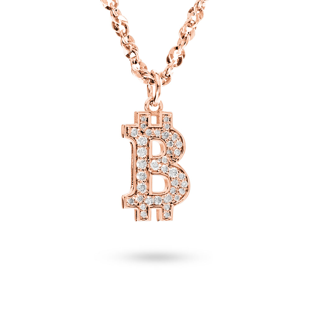 Pendente Bitcoin Bianco 0,31 ct