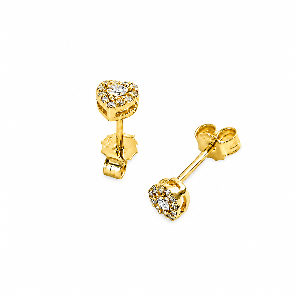Orecchini Diamante Cuore Parure 0,184 ct