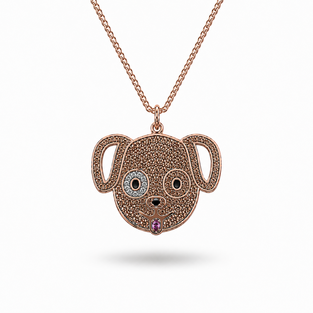 Pendente Dog Brown 0,93 ct