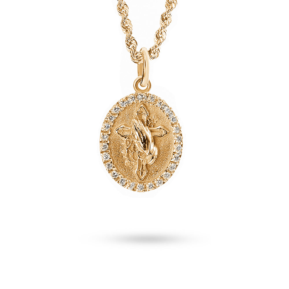 Pendente Mani Croce 0,16 ct